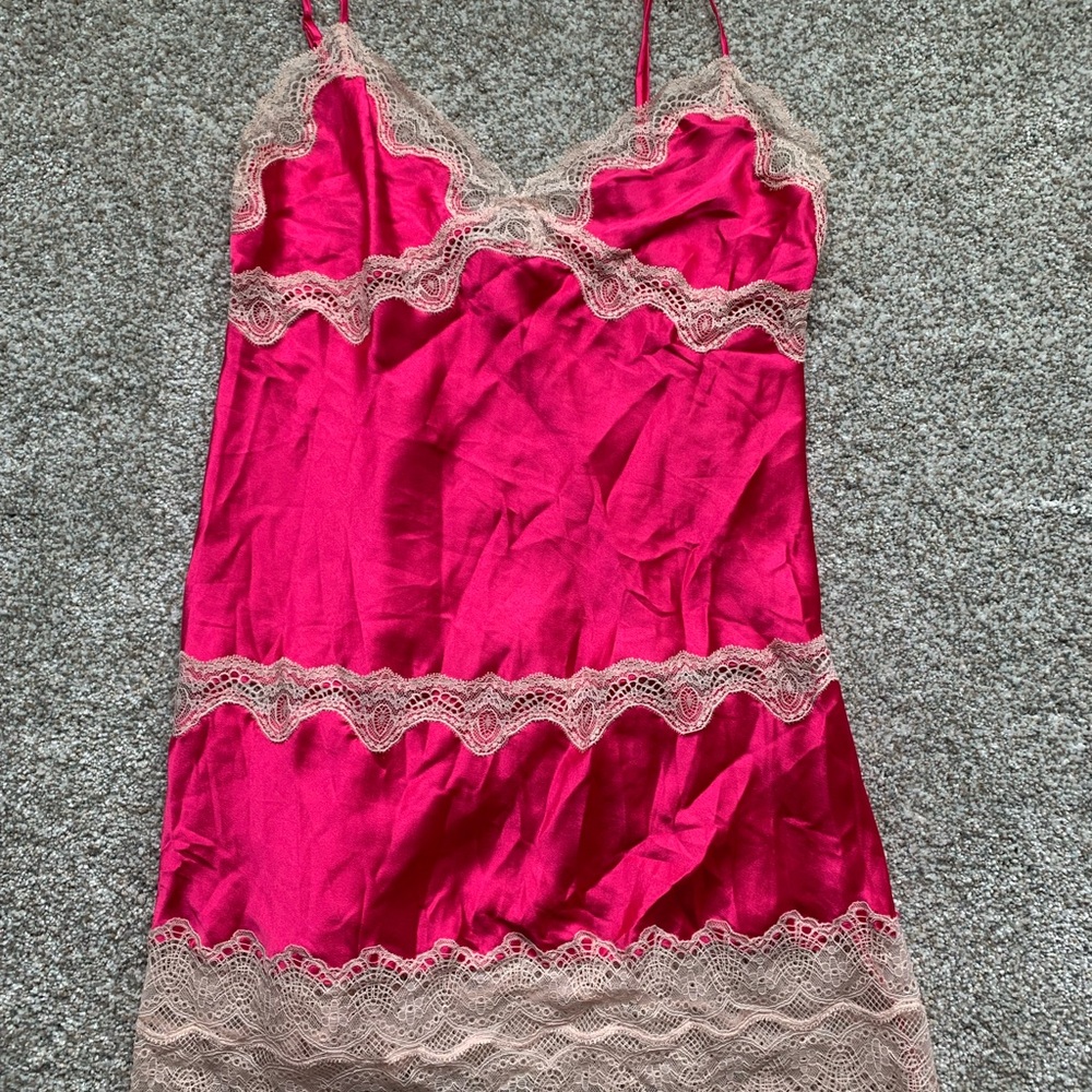 Victoria’s Secret Slip, Pink with Lace Accent, size S NWOT